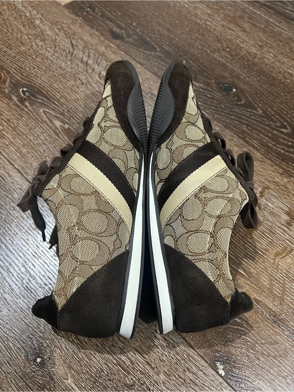 Coach kelson signature sneakers dark brown size 9b - Picture 5 of 10